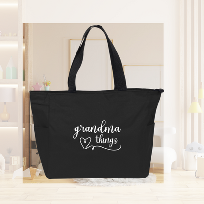 Grandma Things Essential Zip Tote